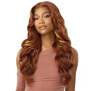 Outre 5x5 Lace Closure Wig 100% Human Hair Blend Glueless HD Lace Front Wig - HHB-GLAM CURLS 24"