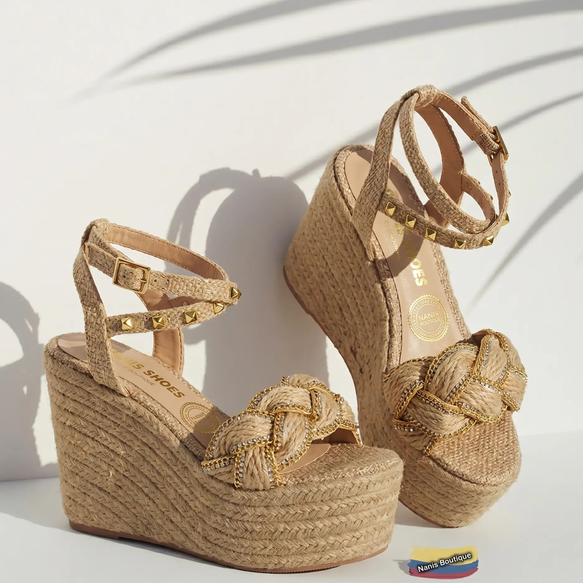 Bety -  High Quality and Comfort Handmade Platform Sandals. 14cm