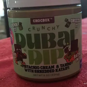 Chocbox Dubai Dip & Cookie Butter Crunch - Pistachio Cream & Tahini Mix / Cookie Butter + Crunchy Kataifi - 8oz & 20oz