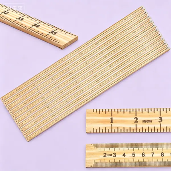 36 Inch Wooden Yardstick Ruler Bulk 10 Pack, Double Sided Meter Stick with Metal Tips and Hang Hole, Heavy Duty Natural Wood Measuring Stick for Classroom Home Office School Kids Supplies