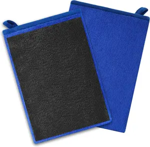 Clay Mitt Auto Detailing 2 Pack, Fine Grade Microfiber Car Clay Bar Mitt, DIY Detail Tool & Kit Car Detailing Alternative (Blue) TOLDATLI