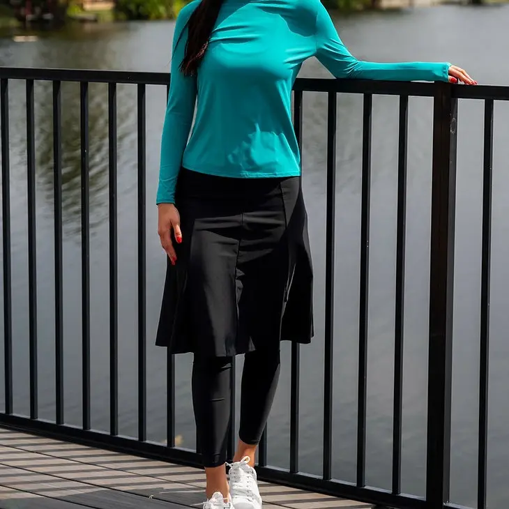 Devorah's Secret Modest Swim Skirt With Attached Leggings
