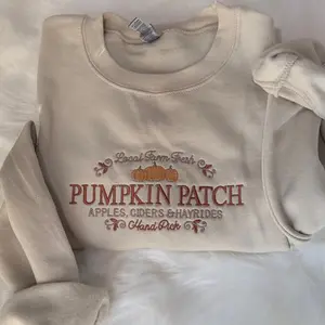 Pumpkin patch embroidered sweatshirt