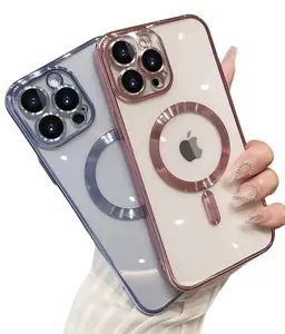 Luxury Transparent Case Cover for Apple iPhone 17 / 16 / 15 / 14 / 13 / 12 / Plus / Pro / Pro Max / Shockproof with Camera Lens Cover Phonecase Protection