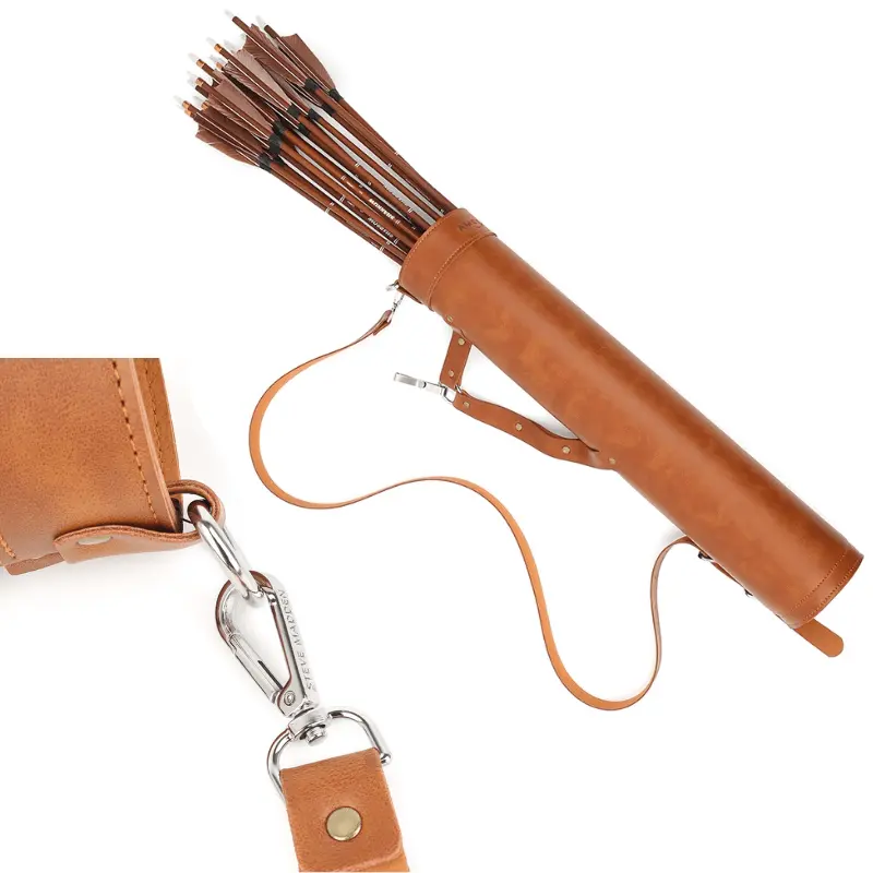 1PC Archery Arrow Bag, Dual-purpose Large Capacity Arrow Bag, Easy Access, Sturdy & Durable, Portable Cylinder Arrow Bag, Essential for Indoor and Outdoor Archery Practice