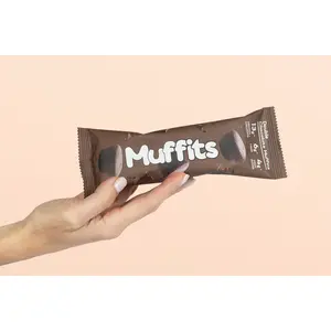 Muffits Double Chocolate Muffits - 13g Protein, 6g Fiber, 4g Fruit Sugar, Keto, Paleo, Diabetic Friendly, Snack, Cocoa, Nut