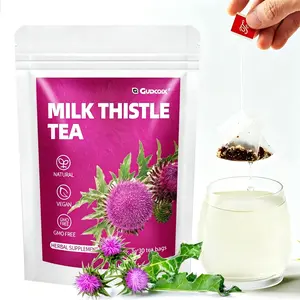Gudcoix Milk Thistle Tea | Herbal Liver Support & Daily Detox, Natural Vegan GMO Free, 30 Tea Bags for Wellness