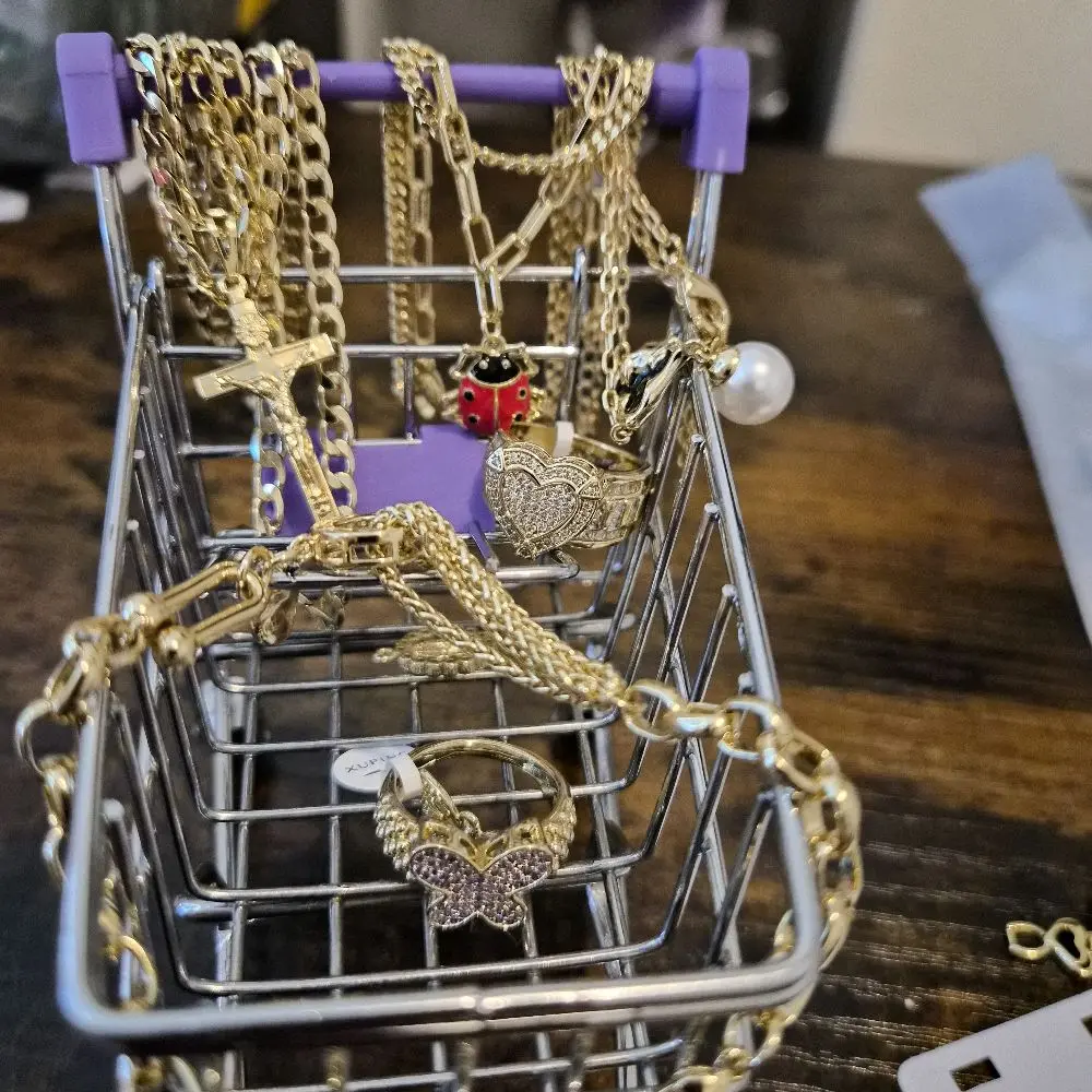 Carrito Emprendedor Joyeria Mixta Oro Laminado 14k with Multiple Designs and Versatile Use