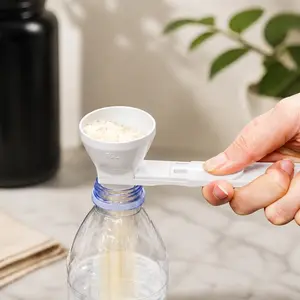Spill-Proof Protein Scoop Funnel | No Mess Powder Transfer | BPA-Free 2-in-1 Scoop