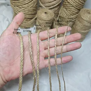 1PC 50m Jute Twine (1-6mm Available) Premium Strong Cord for DIY, Macrame, Holiday Decorations, Gift Wrapping, Gardening, Knotting, Home Décor, Packaging, Halloween Christmas gift craft Projects
