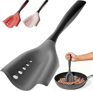 Mincing Spatula Meat Chopper, Hamburger Grinder, Premium Heat Resistant Smasher for Ground Beef, Potato Mix Tool, Meat & Poultry Tenderizers,Ground Beef Chopper Tool Summervibes