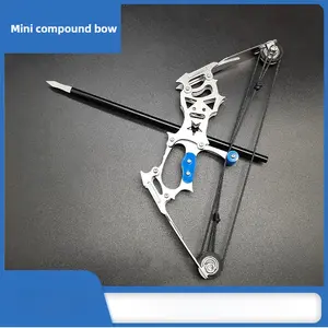 Mini Bow and Arrow Small Pulley Bow Short Axis Bow Indoor Target Toy Competitive Leisure Outdoor Products Composite Bow