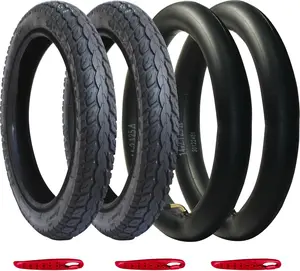 2 Pack Electrc  Tire 14x2.125 (57-254) with 2 Bent Valve Tubes 3 Tire Levers Anti-slip Folding E- Tire,   Tire