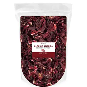 ZAVBE Hibiscus Flowers 2lbs Dried Hibiscus Flower for Tea 32 oz Hibiscus Tea loose leaf, Mexican Agua Fresca, Flor de Jamaica, Jamaica Flower, Hibiscus Tea, Hibiscus Leaves and Bulk Tea