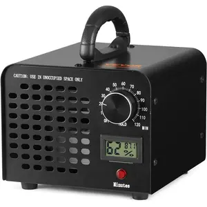 Generator, 24000mg/h Ozone Machine, High Capacity Commercial/Industrial Ozone Generator Machine with 0120 min Time Setting for Rooms, Cars