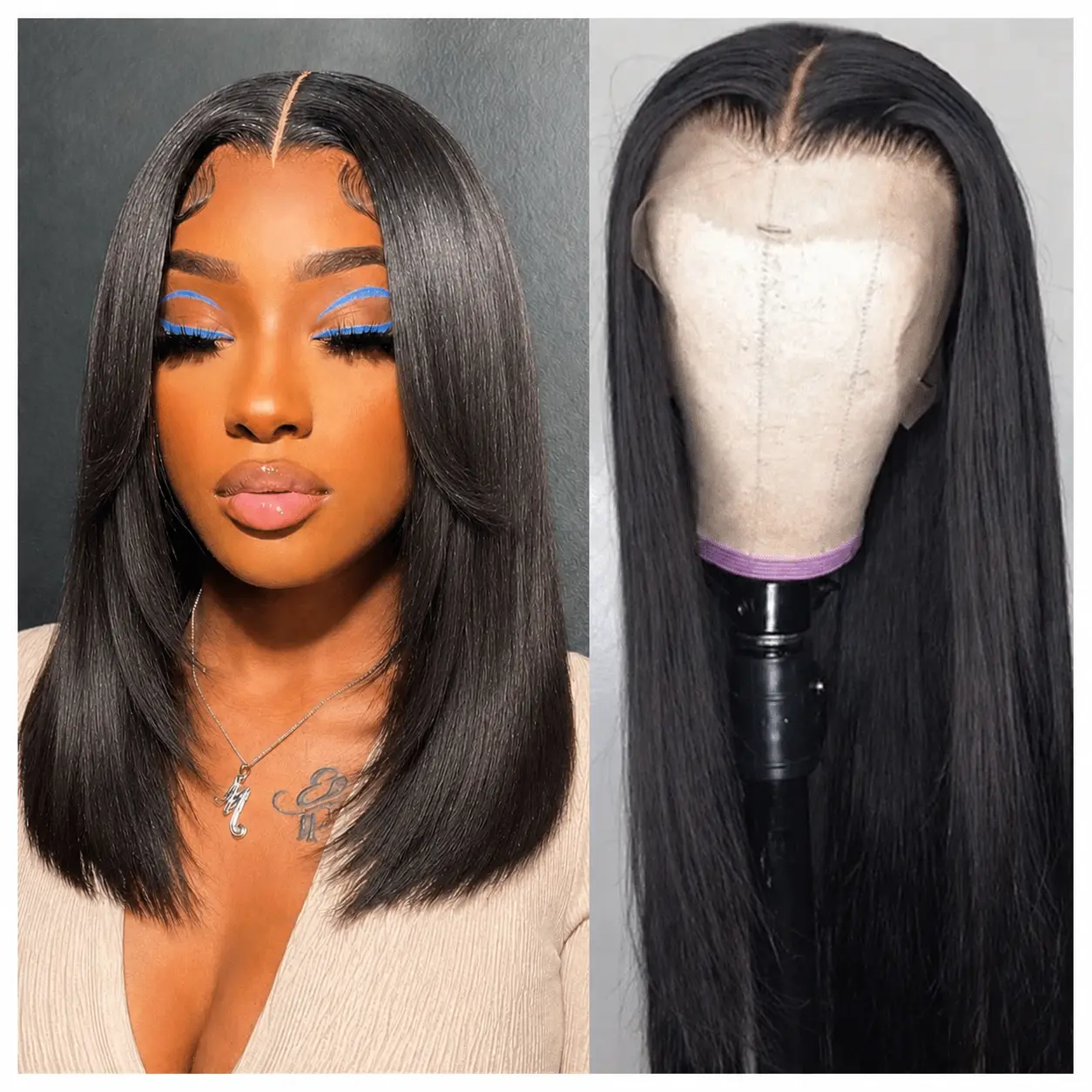 【LIVE ONLY $50】14inch 13x4 Lace Front Wigs Human Hair Wig Body Wave/Straight Wig Unproceeseed  Wig HD Lace Frontal Wigs Human Hair Wig for Women Pre Plucked Natural Black No Shedding
