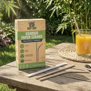 Bamboo Paper Drinking Straws Bamboo Paper Drinking Straws