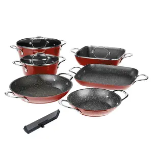 Curtis Stone 10-piece Dura-Pan Stacking Cookware Set Renewed