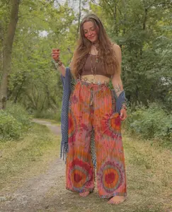Holi Stone-Washed Tie Dye Palazzo Pants