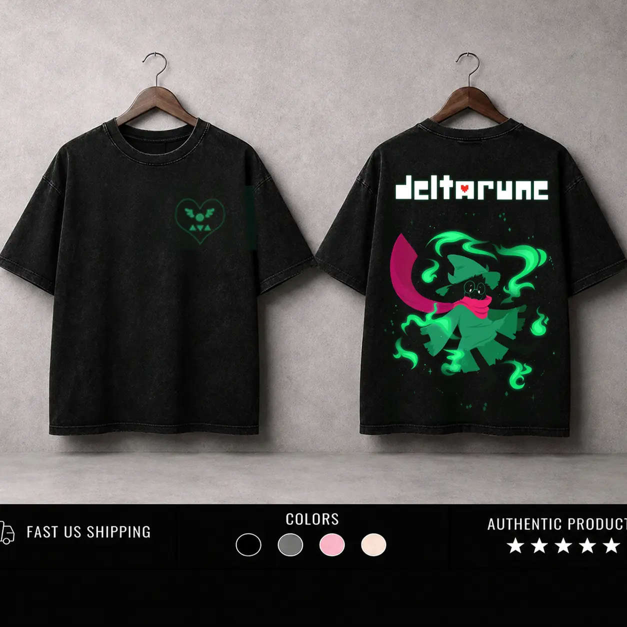 Ralsei- Deltarune Game Graphic Tees Washed Tee Game Acid Washed Lightweight Cotton TSHIRT, Gift For Gamer Men's Regular, men gifts graphic tee Fabric Menswear