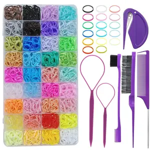 36 Color Headband Set, Colorful Elastic Headbands with 6 Hair Tools for Girls, Essential Hair Accessories for Kids, Hair Accessories Sets