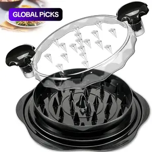 Manual Meat Shredder Tool with Transparent Lid, Ergonomic Handle and Strong Anti-Slip Strips, BPA-Free Kitchen Shredder, Food Shredder Tool, Ideal for Shredding Chicken, Pork & Beef Kitchen Utensils Tools #GLOBAL PICKS