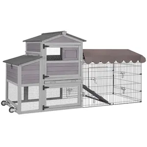 Aivituvin- AIR7008 Wooden Chicken Coop Wheels for 2-4 Chickens,Duck Coop,Chicken  Tractor,Poultry Supplies