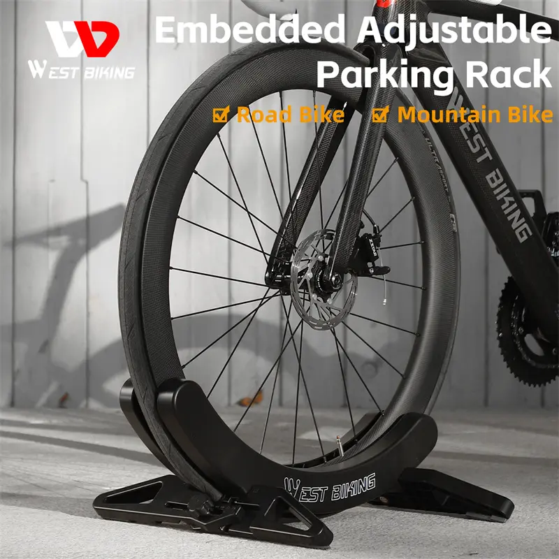 WEST BIKING Mountain Bike Parking Rack Bicycle Parking Stand Adjustable Road Bicycle Durable Solid Bike Parking Rack
