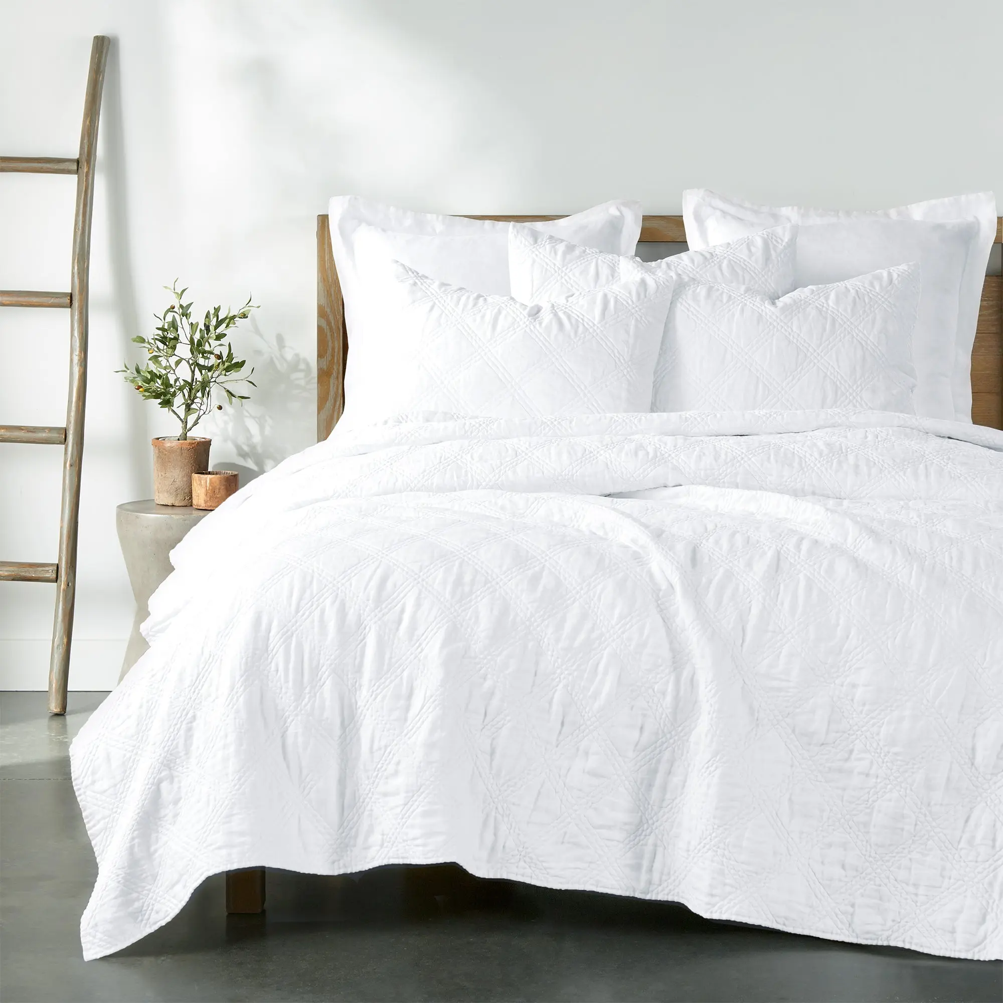 French Flax Washed Linen Quilt