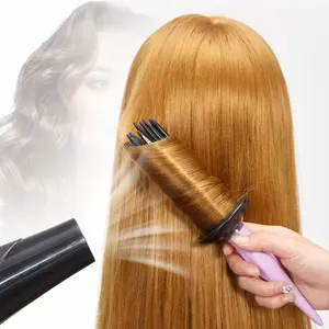 1pc Volumizing Round Brush Hair Styling Tool, Curling Blow Dry Brush, Curl Defining Brush for Lively Bouncy Curls, Salon Style Hair Brush for Home Use, Smooth Curls Styling Brush for Hair Care