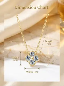Ultra-Sparkle Moissanite Flower Necklace | S925 Sterling Silver Floral Pendant | Dainty Luxury Jewelry for Women | Brighter Than Diamonds