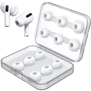 12 Pieces Replacement Ear Tips for AirPods Pro / AirPods Pro 2 Silicon Ear Buds Tips with Portable Storage Box (S/M/L) (6 Pairs)