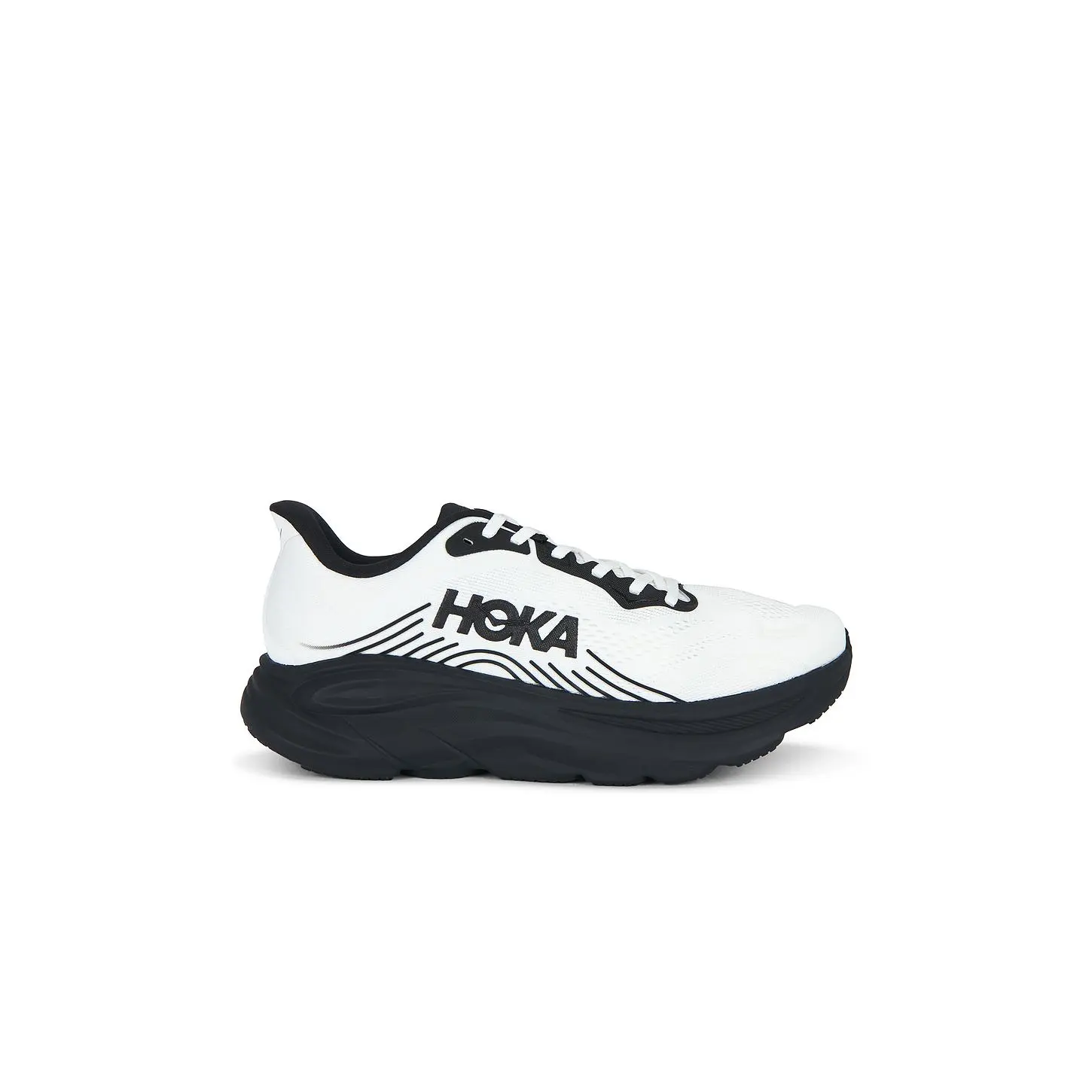 HOKA Clifton 11 Sneaker in White & Black