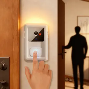 Wireless Ring Doorbell，Live View With 2-Way Talk,Motion Detection & Real-Time Alerts, Black/White,AI Human Detection , Night Vision,  Instant Alert,  Two Way Audio,  2.4G WiFi Only,Door Camera,Essential For Family Safety