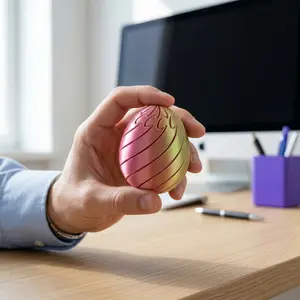 Popular Twisty Fidget Egg 3D Printed Stress Relief Egg Rotatable Easter Egg Decoration Anxiety Relief Products