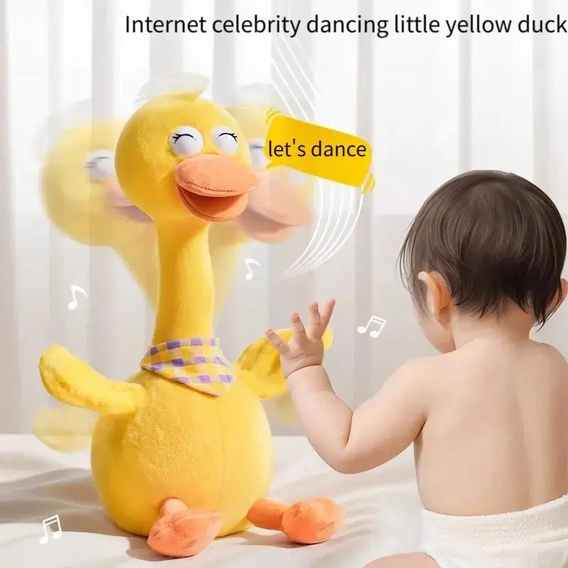 Recycled Dancing Talking Duck Toy for Babies-Toddlers, Boys/Girls Gift with Singing, Speech-Mimicking, Recording & Repeating Features