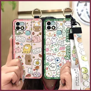 Waterproof Phone Holder Phone Case For infinix X659B/HOT 10i Silicone Wrist Strap Cartoon Wristband Durable Cute Shockproof Dirt-resistant Lanyard ring Anti-dust Soft case