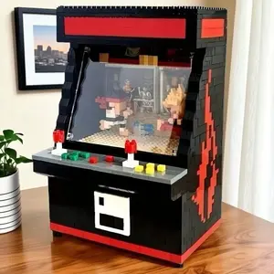 1068pcs Arcade Game Machine Building Block Set, Role Play/fighting Theme, Office Desk/living Room Decor, Adult Stress Relief Toy Gift, Building Blocks Set