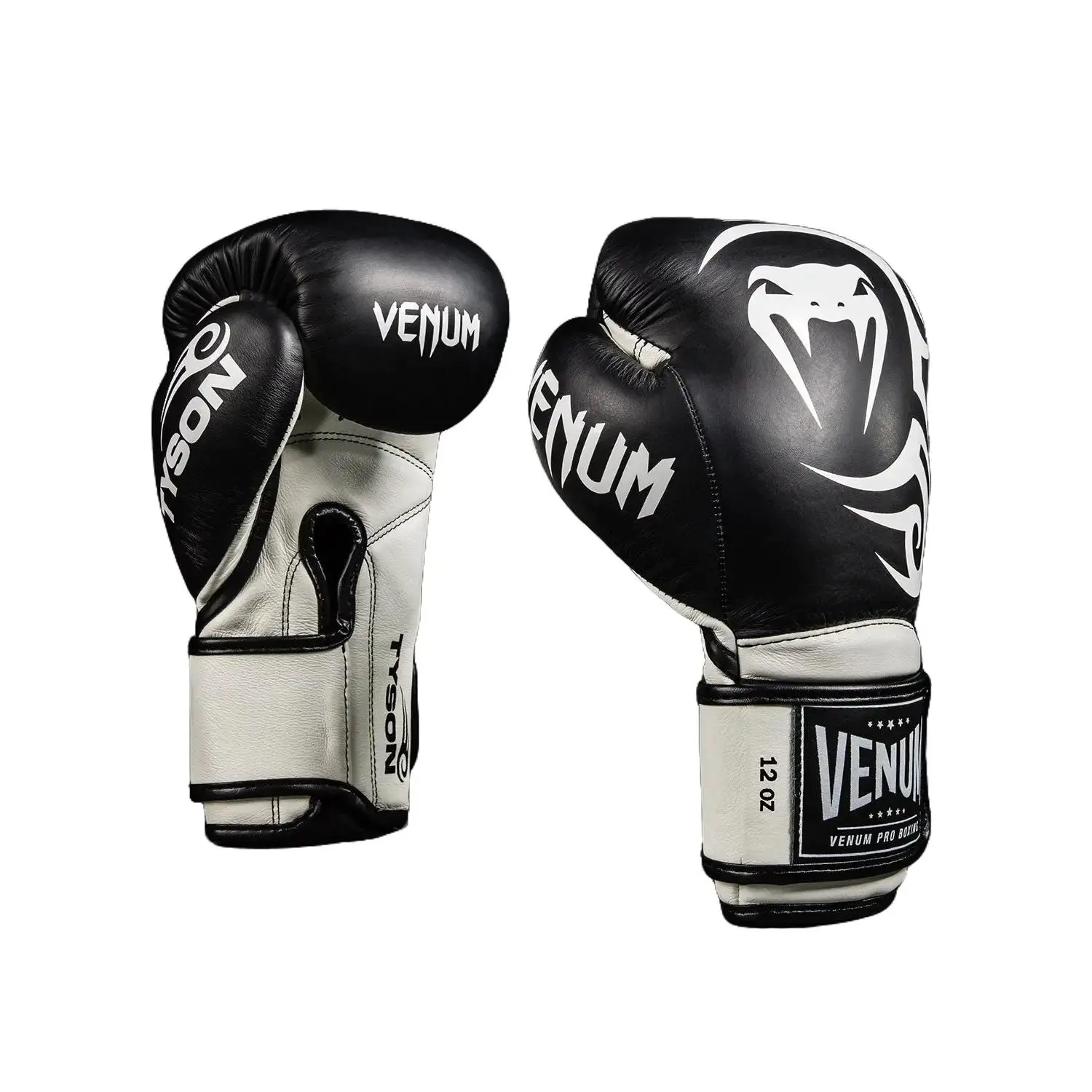 Venum Giant 2.0 Mike Tyson Pro Boxing Gloves - Deep Black/Optical White Protective Gear