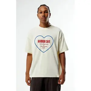 Pacsun Men's Cream Harbor Cafe T-Shirt
