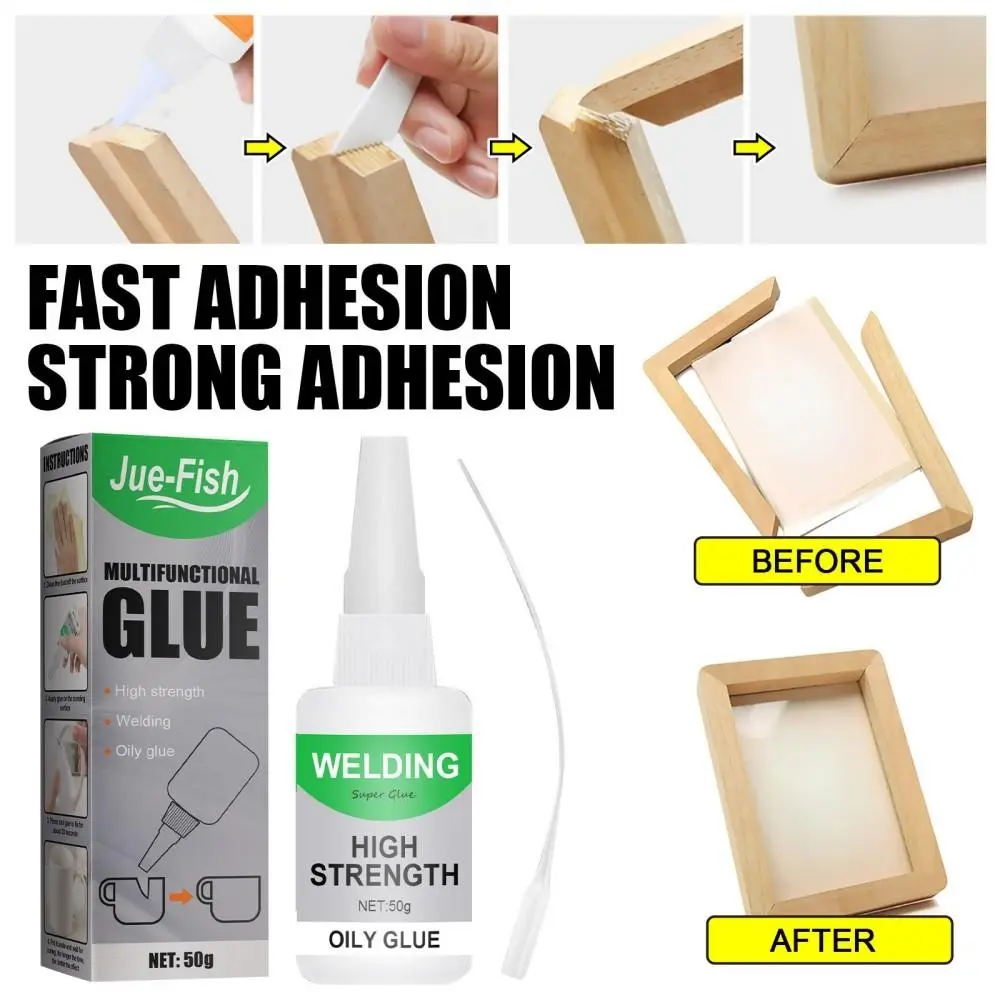 Multi-Functional Glue for Wood Glass Ceramic, Transparent Fast-Drying Waterproof Universal Adhesive, Versatile Household Repair Solution