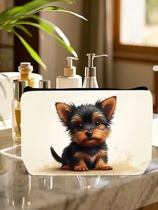 1PC dog Makeup Bag - Zipper Pouch, Lightweight & Foldable Travel Organizer with Double-Sided Design for Cosmetics, Cute Gift Idea, Compatible for Travel, Gym, Camping - Ideal Gift for & Women, Ideal for Spring and Summer Getaways3.27PYT-13