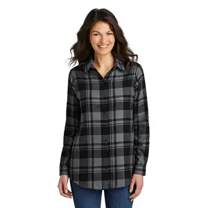 Port Authority® Ladies Plaid Flannel Tunic . LW668