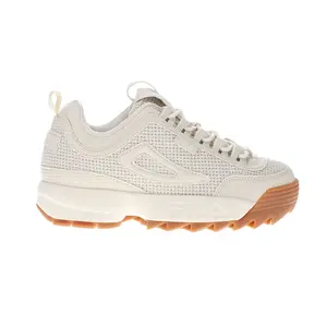 Fila Womens Disruptor 2 Woven Lace Up Sneakers Shoes Casual - Beige