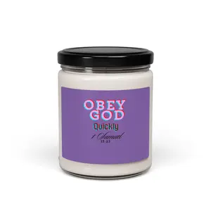 Obey God Quickly Faith Declaration Candle, 9oz
