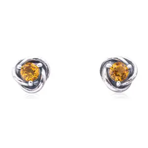 Pandora November Honey Eternity Circle Stud Earrings 292334C04