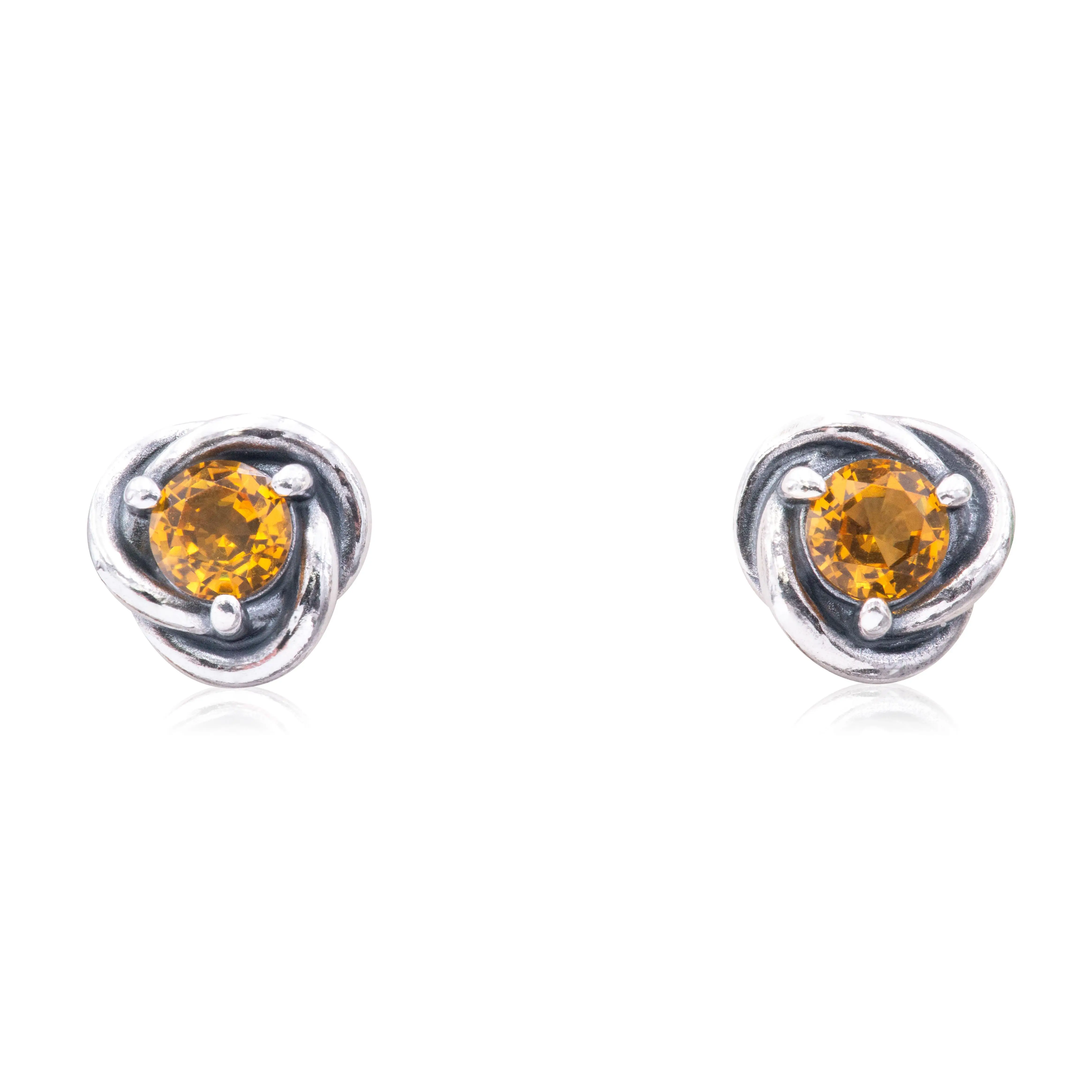 Pandora November Honey Eternity Circle Stud Earrings 292334C04