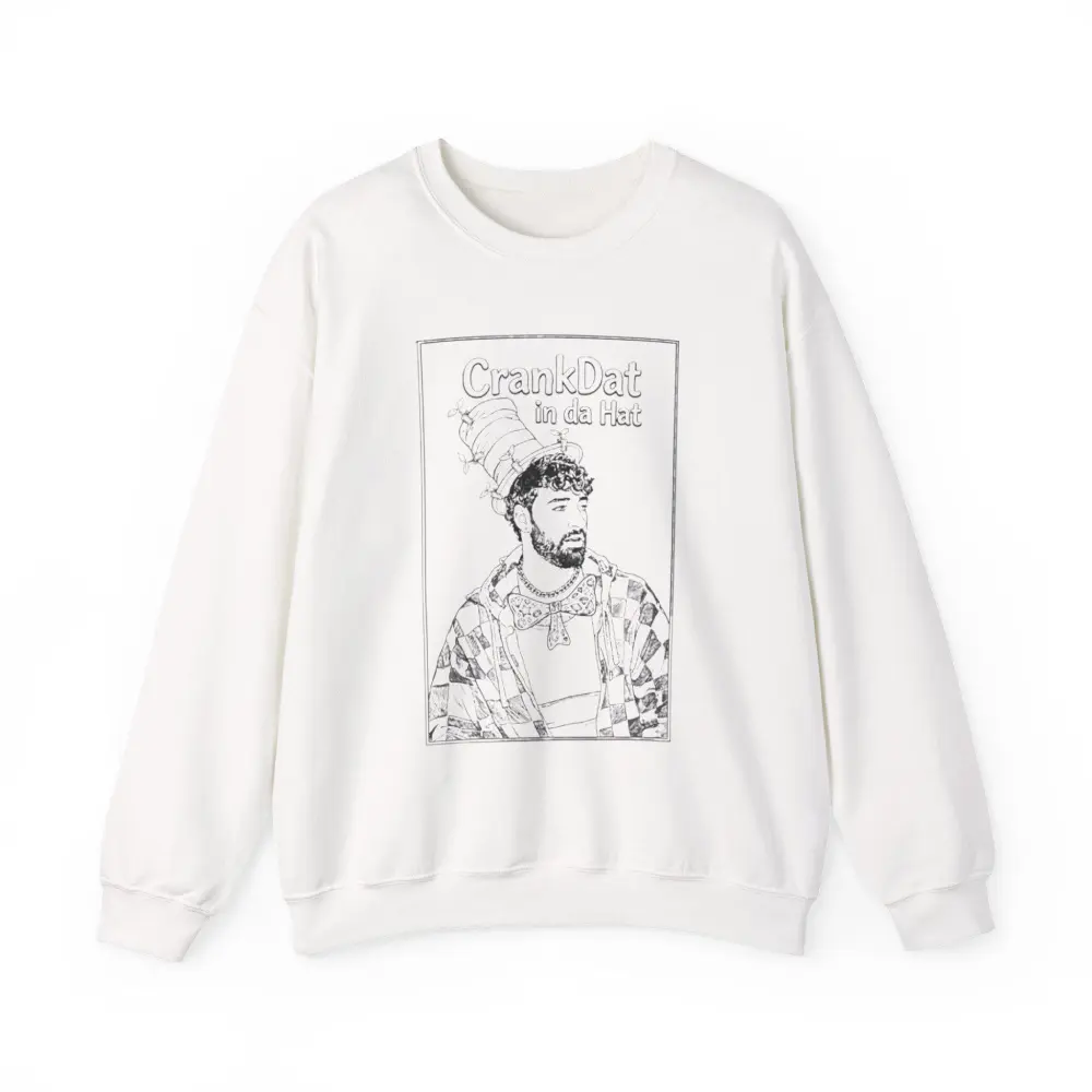 Crankdat In Da Hat Sweatshirt DJ Parody Crewneck EDM Rave Graphic Pullover Unisex