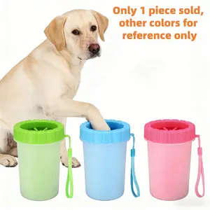 Portable Pet Grooming Foot Washing Cup for Dogs and Cats, Automatic Claw Cleaning Device, Soft Comfortable, Detachable and Washable, No Battery Needed