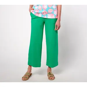 Isaac Mizrahi Live! Regular Essentials Pima Cotton Culotte Pants